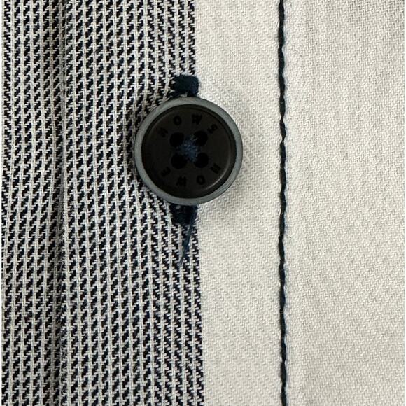 Howe Checkered Button Up Collar Dress Shirt Blue White Sz XL Casual Lightweight - Picture 12 of 12